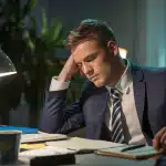 Person arbeider for mye