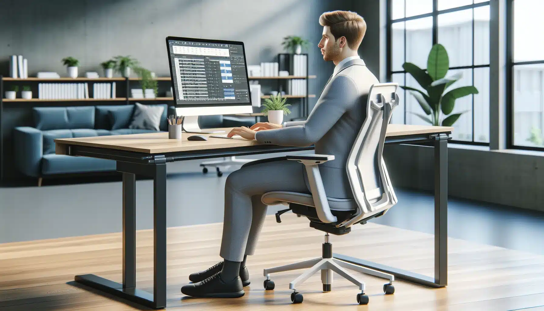 Ergonomi p&aring; kontoret: enkle grep for bedre arbeidshelse og &oslash;kt trivsel &ndash; illustrasjon 2